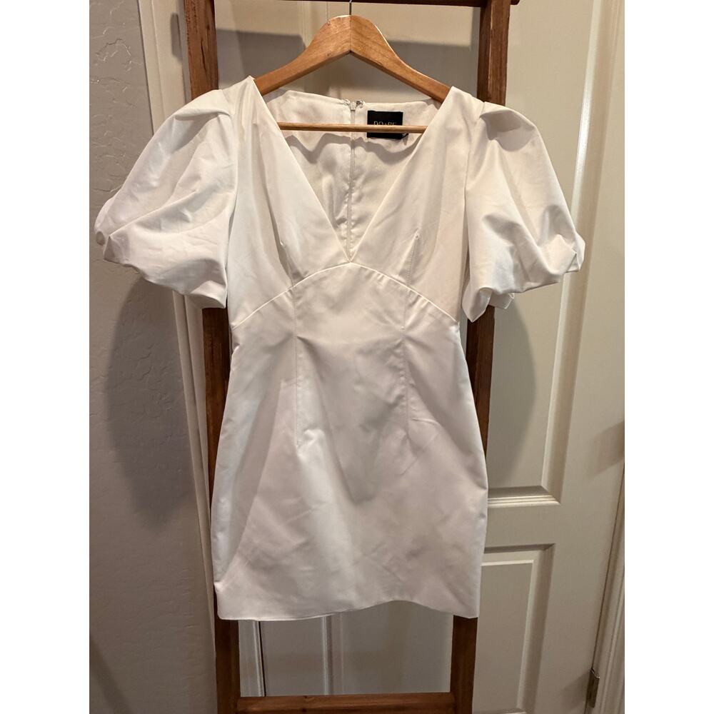 DO+BE white puff-classic sleeve mini dress- size small - Picture 3 of 7